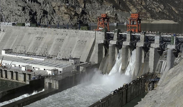 The Zangmu dam on Yarlung Tsangpo