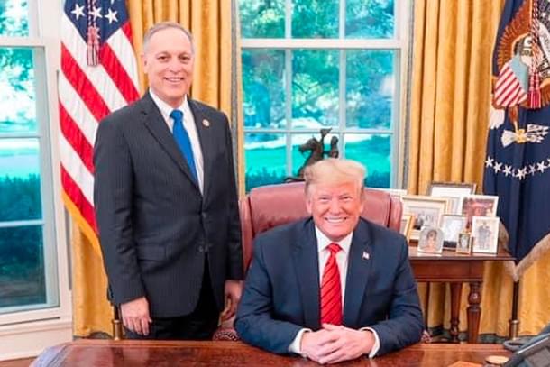 US Lawmaker Andy Biggs with President Donald Trump