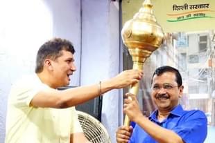 Saurabh Bharadwaj with Arvind Kejriwal
