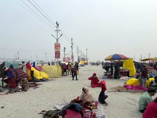 Many pilgrims set up their tents along the route (Ankit Saxena/Swarajya)