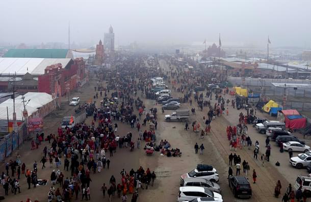 The akharas situated in sectors 18, 19, and 20 of the mela (Ankit Saxena/Swarajya)
