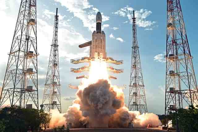 The GSLV MKIII rocket being launched from the launchpad at SDSC in Sriharikota (Representative Image) (Pic via ISRO website)