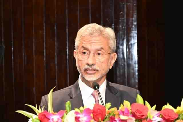 S Jaishankar giving lecture