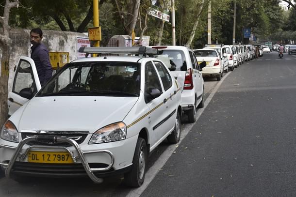 Ola and Uber Cabs in Delhi (Sushil Kumar/Hindustan Times via Getty Images)