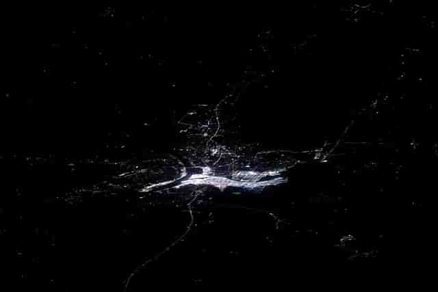 Maha Kumbh Mela seen from ISS