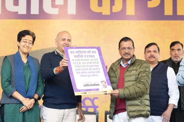 L to R: Atishi, Manish Sisodia, Arvind Kejriwal, Sanjay Singh, Gopal Rai