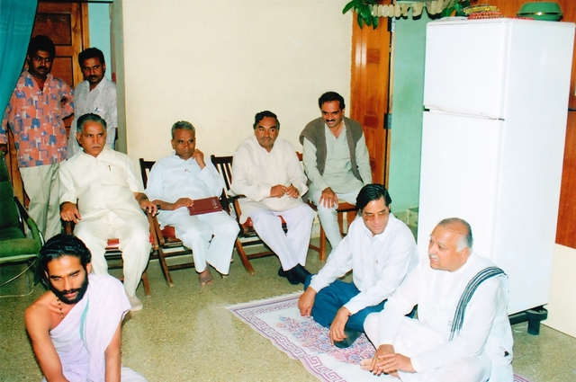 With Veteran State BJP Leaders, BS Yediyurappa, Basavaraj Patil Sedam, KS Eshwarappa, Ananth Kumar.