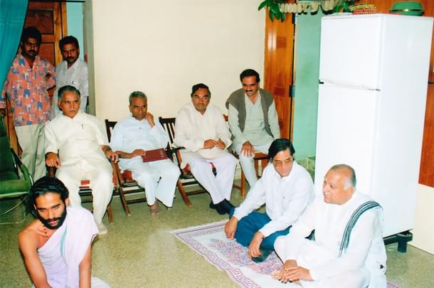 With Veteran State BJP Leaders, BS Yediyurappa, Basavaraj Patil Sedam, KS Eshwarappa, Ananth Kumar.