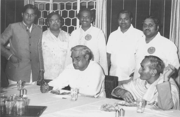 Young Lahar Singh (extreme left) with Bharat Ratna Atal Bihari Vajpayee.
