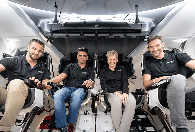From left to right: Tibor Kapu of Hungary, ISRO (Indian Space Research Organization) astronaut Shubhanshu Shukla, former NASA astronaut Peggy Whitson, and ESA (European Space Agency) astronaut Sławosz Uznański-Wiśniewski of Poland (Pic Via NASA)