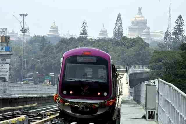 Bengaluru’s Namma Metro. (Jagdeesh MV/Hindustan Times via Getty Images)