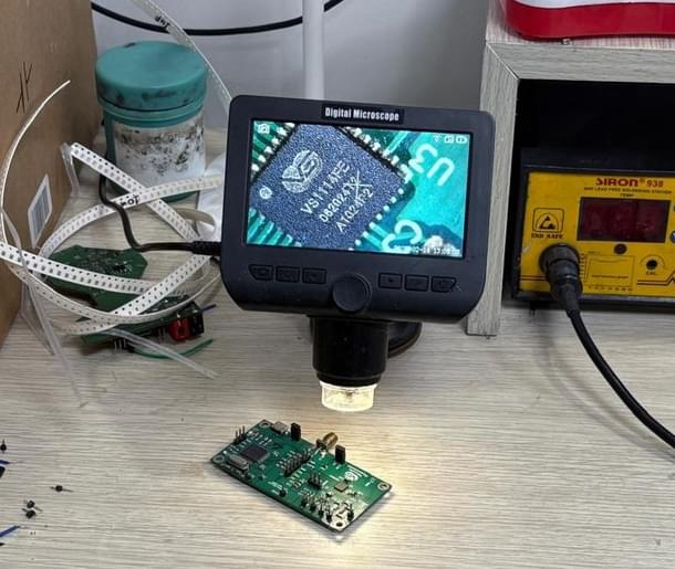 The test circuit with India-made chip by Vervesemi