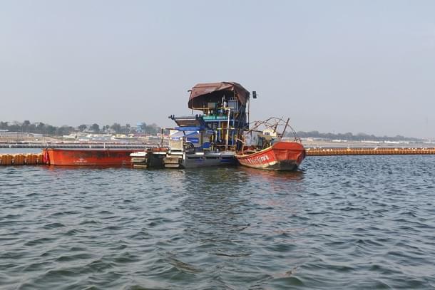 Machinery employed as part of Namami Gange to clean the river everyday