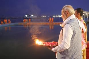 PM Modi at Ganga Ghat.