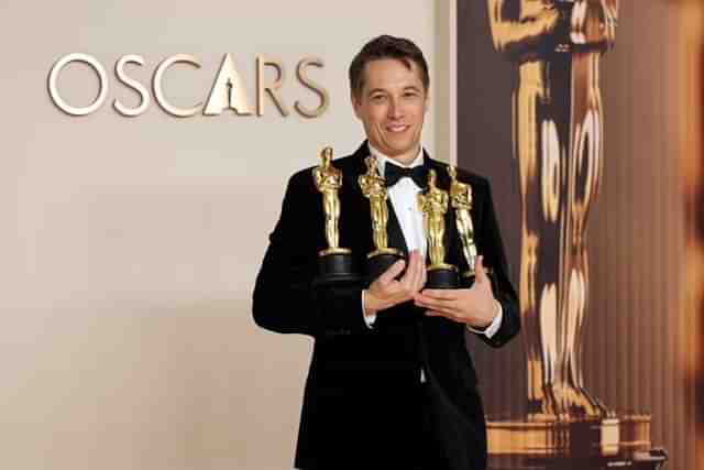 Sean Baker with four Oscars
