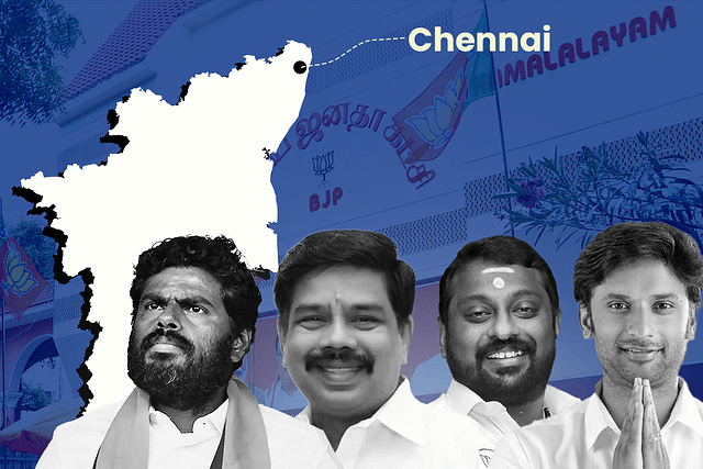 The BJP pushed the AIADMK alliance to the third place in two of Chennai's Lok Sabha seats