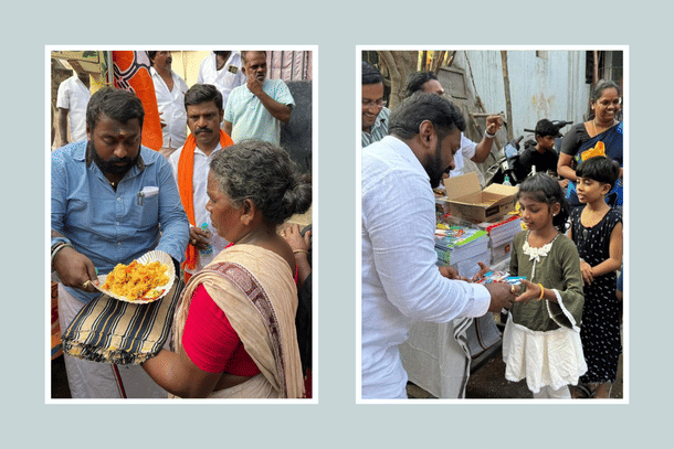 Flood relief work in South Chennai
