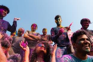 People celebrating Holi