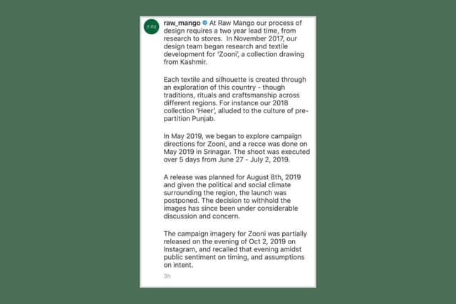 Statement by Raw Mango