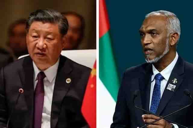 Chinese President Xi Jinping (Left) and Maldives President Mohamad Muizzu (Right)