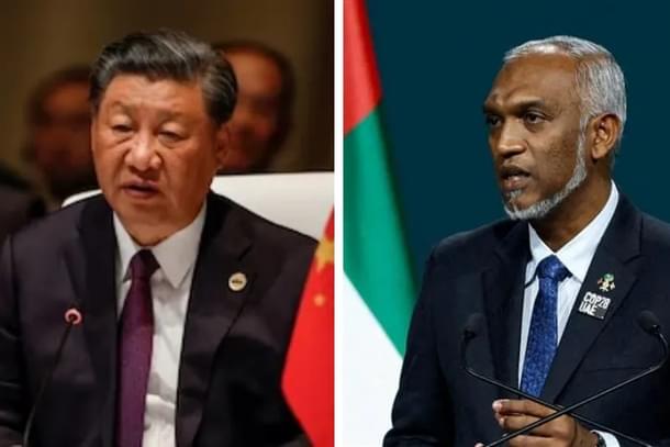Chinese President Xi Jinping (Left) and Maldives President Mohamad Muizzu (Right)