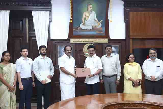 Tamil Nadu CM M K Stalin with finance Minister on Budget day