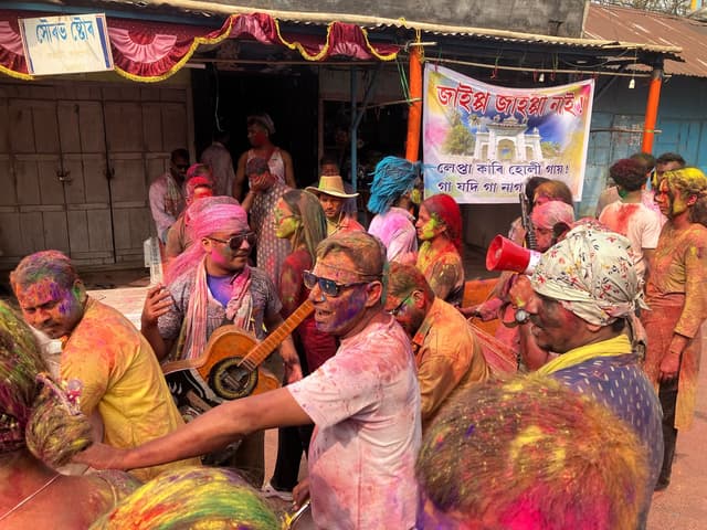 The colourful streets of Barpeta