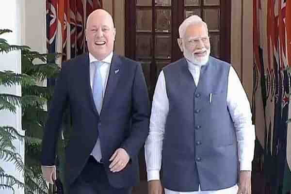 Prime Minister Narendra Modi and New Zealand Prime Minister Christopher Luxon