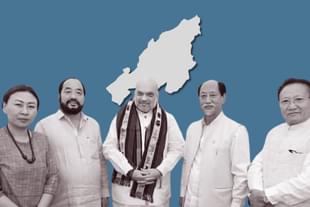 Union Home Minister Amit Shah (centre) and Chief Minister Neiphiu Rio of Nagaland (second from right).
