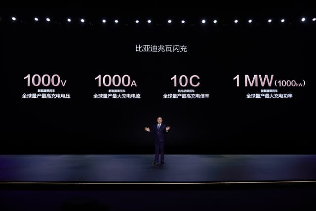 Wang Chuanfu, BYD’s founder, unveiling "Super e-platform"
