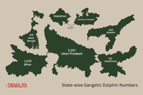 State-wise Gangetic Dolphin Numbers.