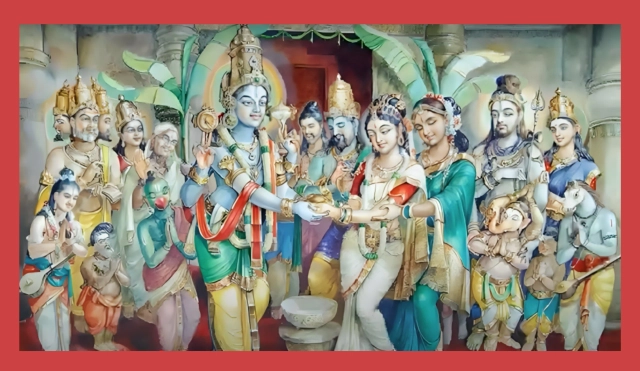 Painting of Shree Kalyana Venkateshwara at  Mr Arvind Reddy's home.
