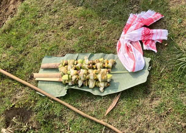 Traditional feed for the cattle on Goru Bihu