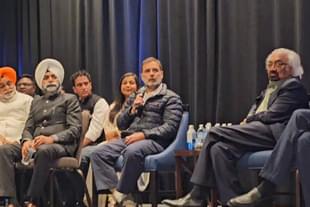 Rahul Gandhi speaking at the US event