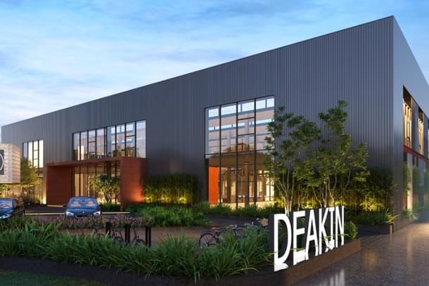 Artistic impression of Australia's Deakin University campus at GIFT City, Gujarat.