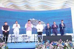 Sarbananda Sonowal inaugurating cruise terminal in Mumbai