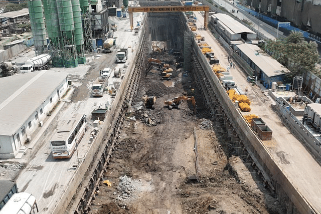 Under construction Mumbai bullet train station (Pic Via NHSRCL)