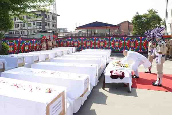 Home Minister Amit Shah lays wreath for the tourists killed in Pahalgam terror attack.