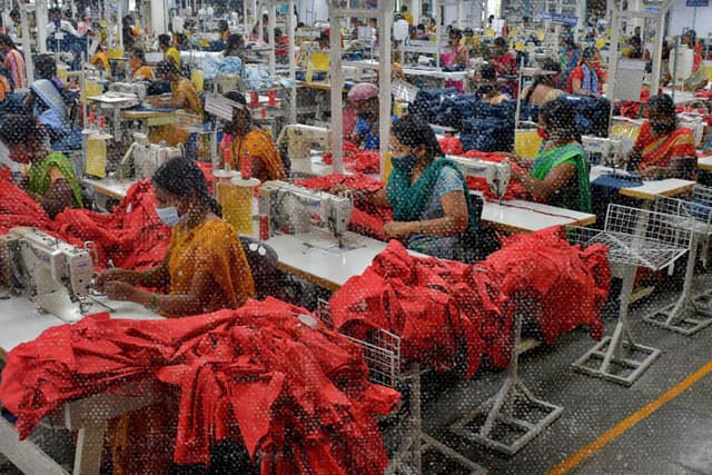 A garment factory in India.