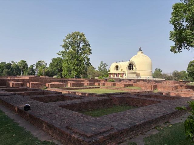 The Mahaparinirvana Temple and ancient remains in Kushinagar. (Source: Swarajya)
