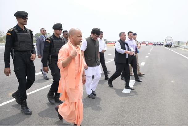UP CM Yogi Adityanath inspecting Ganga Expressway (File photo)