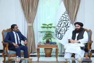Indian diplomat responsible for managing relations with Afghanistan met the Taliban's interim foreign minister in Kabul