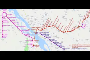 Map of Vijayawada Metro Project (Credit: APMRC)