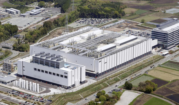 TSMC's first chip plant in Japan, in Kikuyo in Kumamoto Prefecture. (Kyodo)