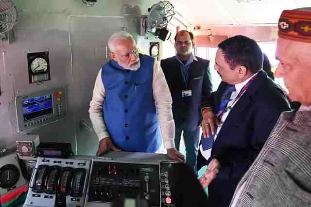 PM Narendra Modi inside a locomotive (File Photo)