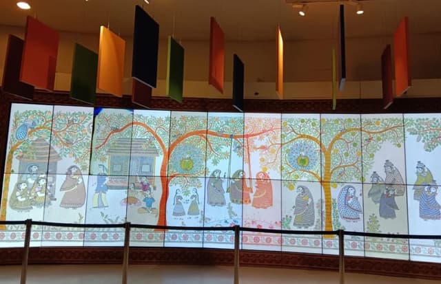 Paintings for children at display