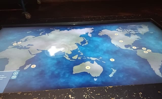 Touch screen interactive route map.