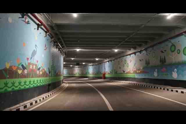 Tunnel and underpasses on the Delhi section of Dwarka Expressway