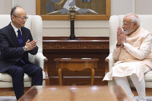 ADB President Masato Kanda with Prime Minister Narendra Modi