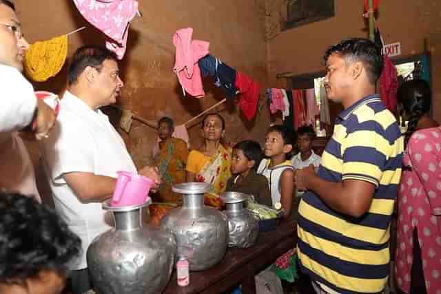 Assam CM Himanta Biswa Sarma visits flood prone areas in Cachar (X/@himantabiswa)